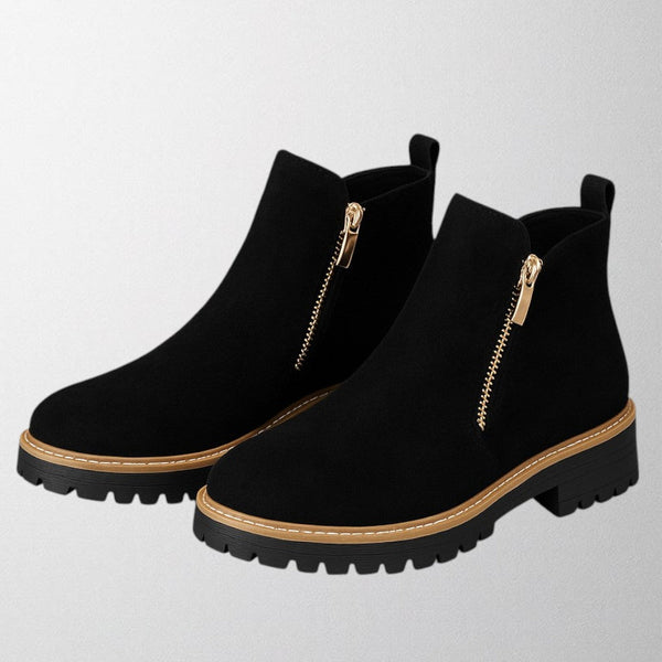 Elma – Women's shoe with round toe and side zip fastening